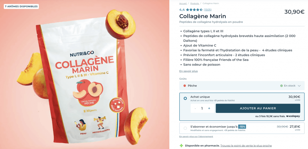 collagène nutri&co prix