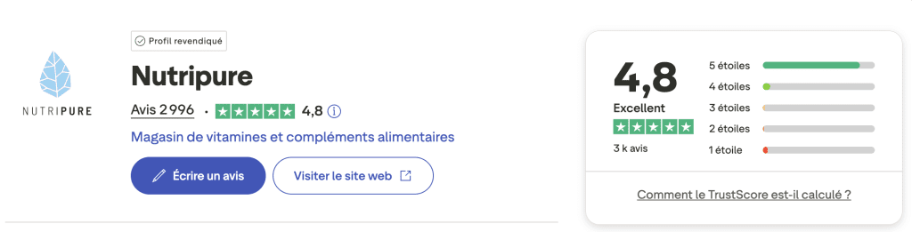 nutripure avis trustpilot