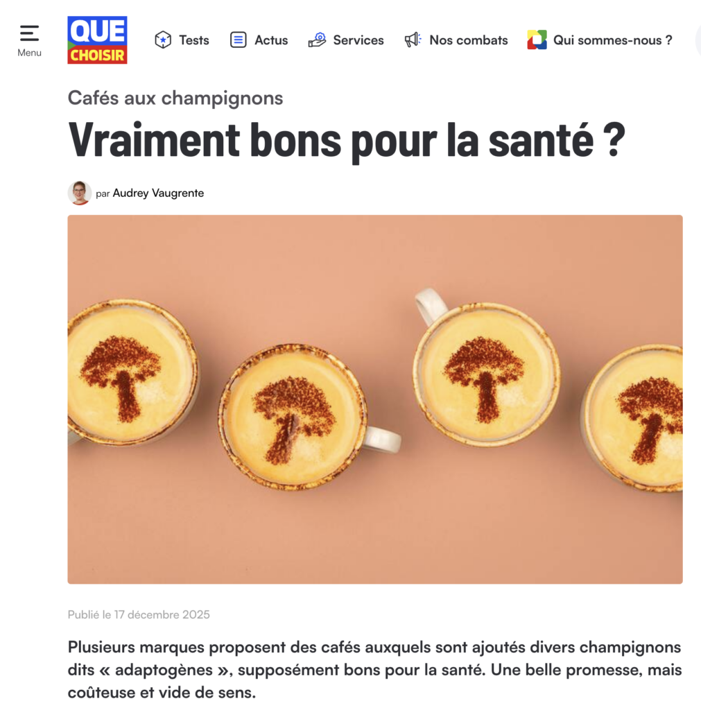 que choisir café aux champignons