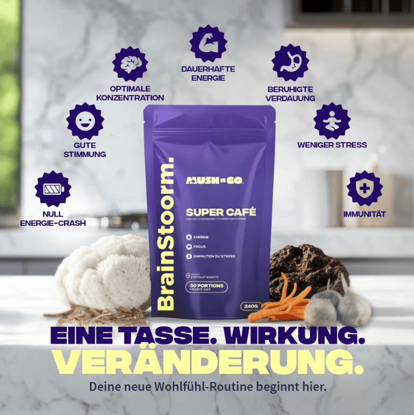 Brainstoorm Super Kaffee mit adaptogenen Pilzen