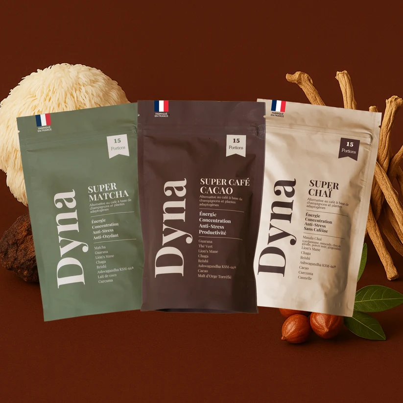 Code promo Dyna pour les boissons aux champignons adaptogènes