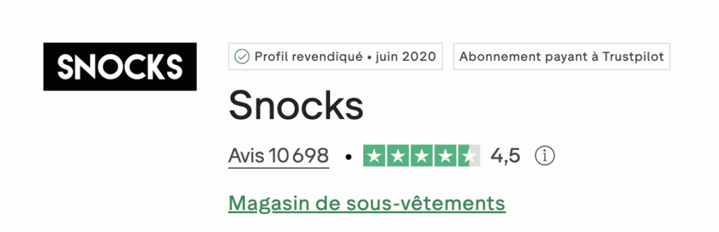 snocks avis trustpilot